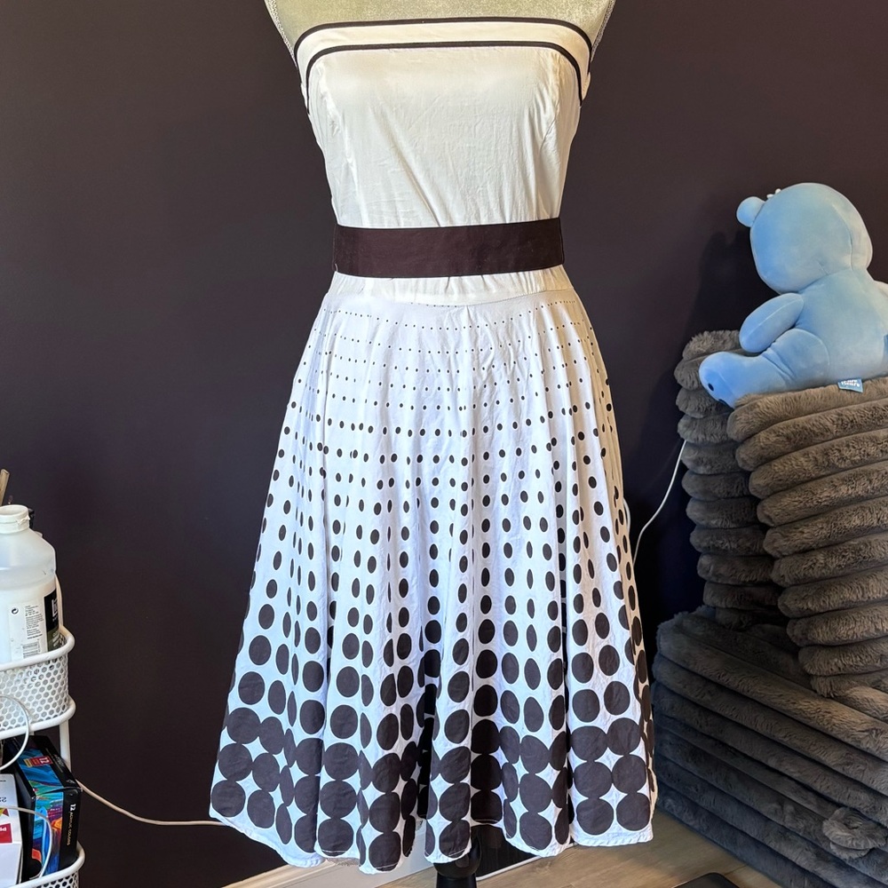 Ruby Rox Polka Dot Strapless Dress - image 1